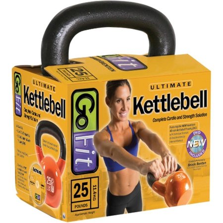 Gofit Kettlebell (25 lbs; Orange) GF-KBELL25